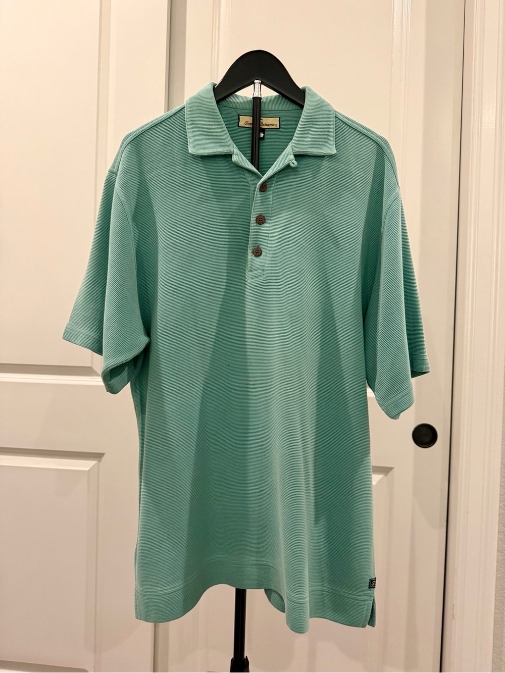 Tommy Bahama Mint Green Short-Sleeve Polo- Size Large